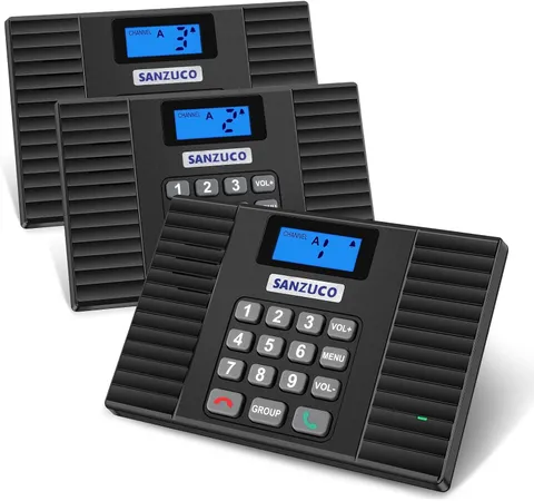 ✅ SANZUCO 60D Intercoms Wireless for Home,18 Channel Home System Support Two-Way