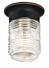 Design House Jelly Jar Ceiling Light, 4.83 inches Diameter, Oil-Rubbed Bronze
