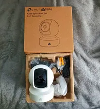TP-Link Kasa Spot Pan Tilt 1080p Wi-Fi Indoor Camera 24/7 Recording White
