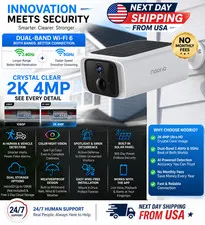 Noorio 2K Solar Security Camera Wireless Outdoor WiFi IP65 2-Way Talk
