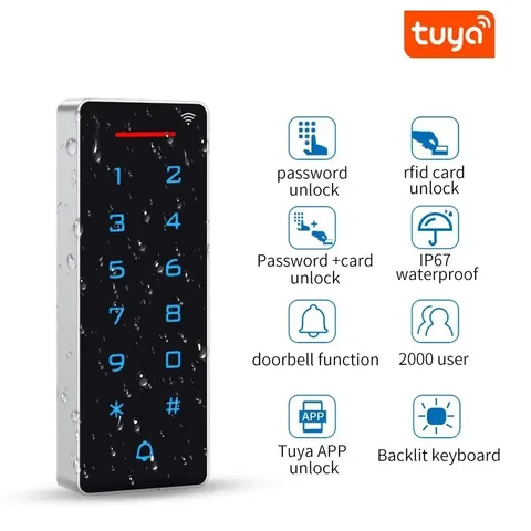 WIFI Smart Door Access Control Keypad 125KHz ID IC RFID Card Reader Waterproof