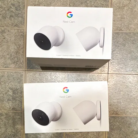 Google Nest Cam Battery 2-Pack Indoor/Outdoor 1080p White Wi-Fi Night Vision