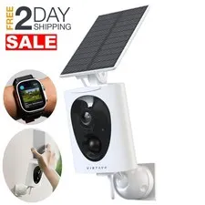 2K Camara De Seguridad Inalambrica Con Panel Solar 2.4G Wifi Para Casa Exterior