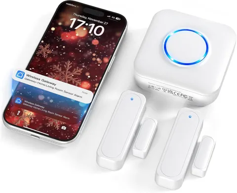 Door Chime, Smart Wifi Door Sensor Chime Window Sensor Alarm | Free Phone App No