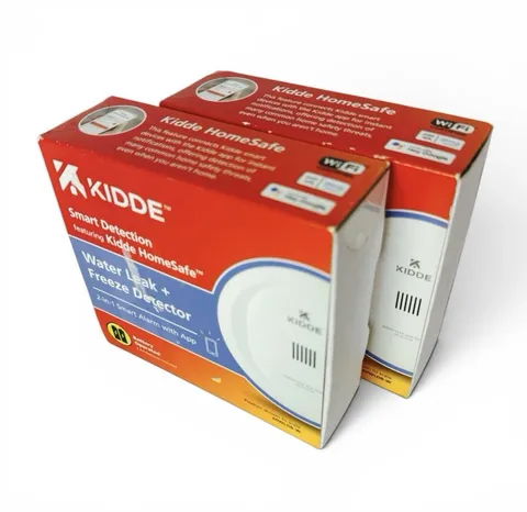 Kidde Smart Water Leak and Freeze Detector WiFi Alexa Google 60WLDR-W Lot Of 2
