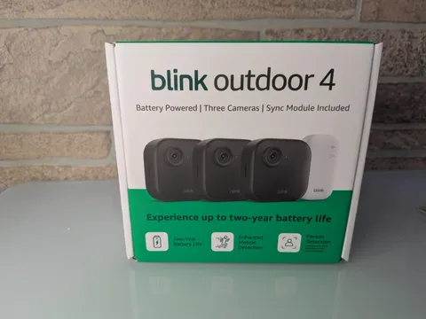 Blink Outdoor 4 Wireless Smart Security Camera, 2 Yrs Battery, 3 Cameras, Newest