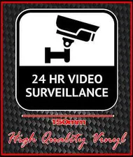 CCTV WARNING SIGN STICKER 24 HOUR VIDEO SURVEILLANCE BRAND NEW STYLE 7