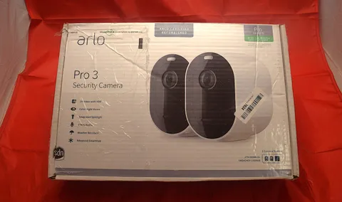 Arlo Pro 3 Wireless 2 Camera System 2K HDR 2 Way Audio Indoor/Outdoor - White