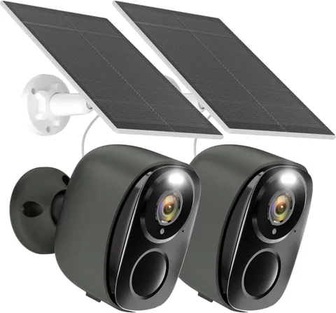 2pcs 3MP Solar Wireless Home Outdoor IR Security Camera WIFI 2-Way Audio IP66
