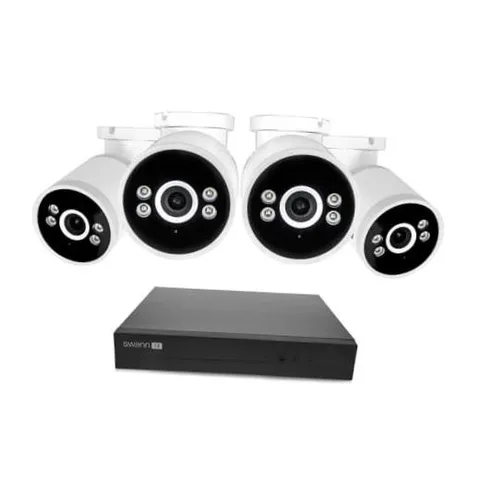 AdvancedX Wired NVR 4K Security Camera System, 8 Channels, 4 PoE Cameras