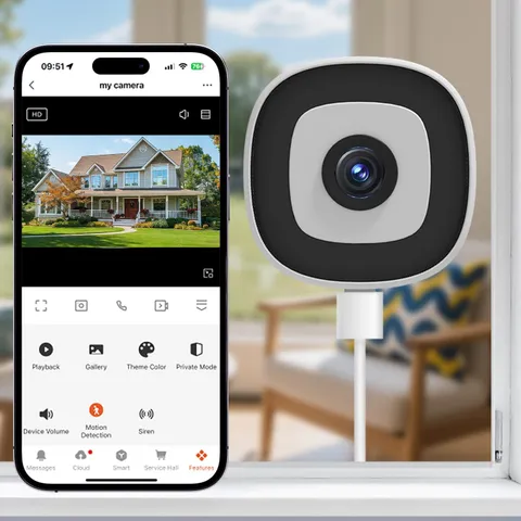 4MP Window Camera, 5/2.4Ghz Wifi Cameras for Home Security(1 Camera) | Motion De