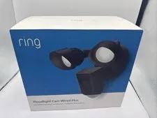 Ring Floodlight Cam Wired Plus Outdoor Wired Full Surveillance Camera Black New