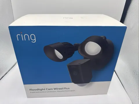 Ring Floodlight Cam Wired Plus Outdoor Wired Full Surveillance Camera Black New