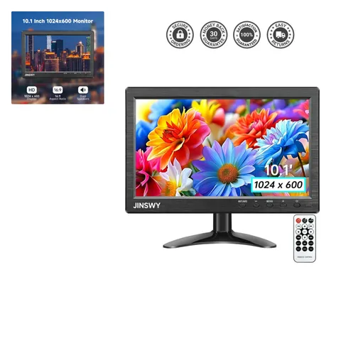 10.1-Inch Mini Monitor: 1024x600 Display, Ideal for Home Surveillance & More