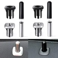 Car Interior ABS Door Latch Pin Security Door Lock Screw Knob Cap Cover For BMW