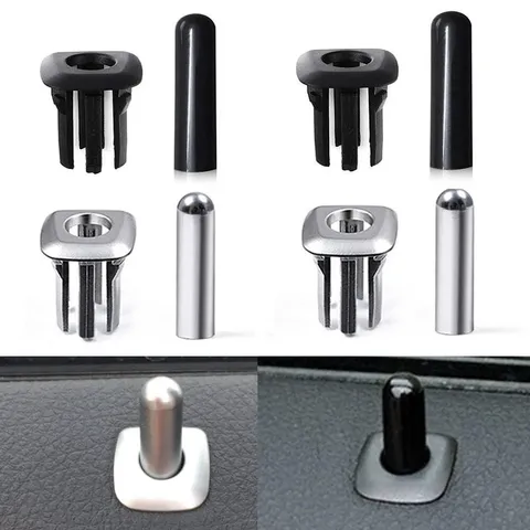 Car Interior ABS Door Latch Pin Security Door Lock Screw Knob Cap Cover For BMW