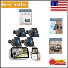 Advanced 4 Cam Wireless Solar Security Kit - No Monthly Fees & 180-Day Storage