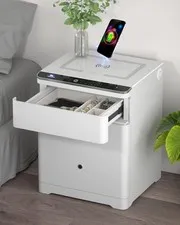 TIGERKING Biometric Safe with Fingerprint Lock, Wireless Charging, USB Port