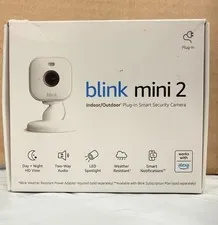 Blink Mini 2 Security Camera 1080p Wired Indoor Outdoor Night Vision Audio  NEW