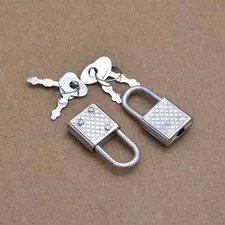5Pcs Small Metal Padlocks 32*17mm Silver Luggage Art,Craft,Decoration Lock Key
