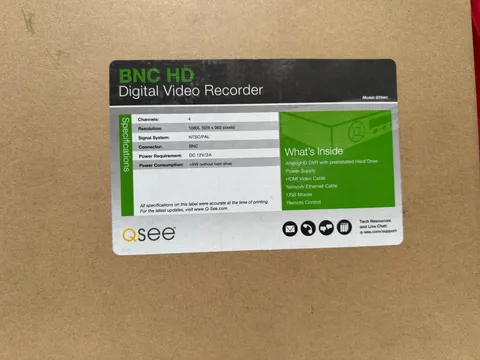 Q-See BNC HD Digital Video Recorder 4 Channel QTH41 - NO HARD DRIVE PREINSTALLED