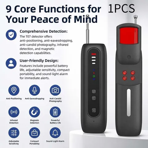 All-in-one Anti Spy Detector Infrared Scanner Detect Cameras GPS Trackers & Bugs