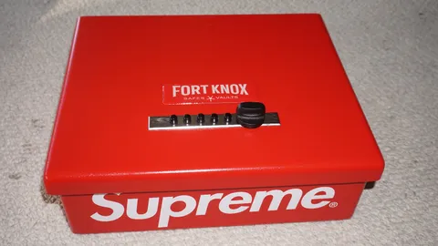 Supreme Fort knox Steel Safe Storage Security Red 22 lbs 12.5 x 10.38 x 4.25