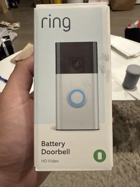 Ring Battery Doorbell Head-to-Toe Video 2-Way Talk Motion Alerts Satin - New