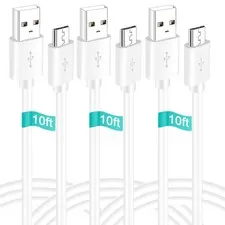 3 Pack 10FT Micro USB Power Extension Cable Cord for Wyze Cam,WyzeCam Pan,YI ...