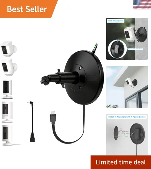 Hardwired Kit for Ring Cameras:  Waterproof & 360-Degree Adjustable Mount
