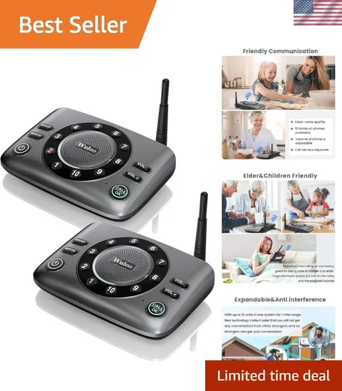 Hands-Free Intercoms Wireless for Home Business, Upgrade Two Way Audio Interc...