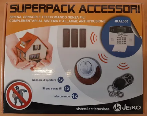 JEIKO JKAL300 SIREN, SENSORS AND WIRELESS REMOTE CONTROL COMPLEMENTARY TO THE SYSTEM 