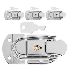 4pcs Suitcase Lock Hasp: Iron Toggle Catch Lock with Keys - Latch Clasp for