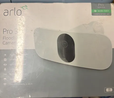 Arlo Pro 3 Floodlight Camera Wire-Free Security Light FB1001W-100NAS New Sealed
