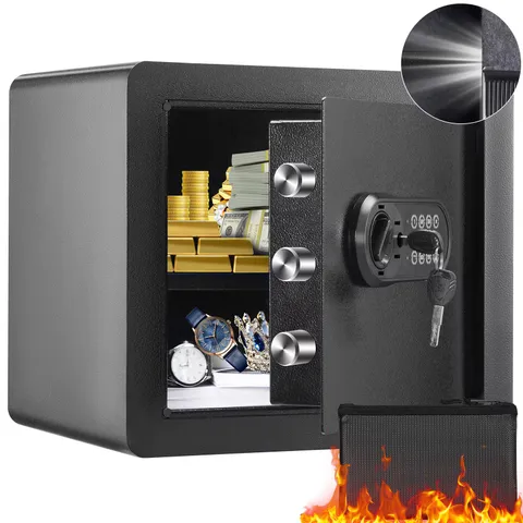 VEVOR - Safe, 1.2 Cubic Feet Home Safe, Steel Security Safe with Digital Keyp...