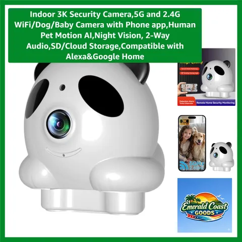 5G & 2.4G WiFi Security Camera with Real-time Alerts, Night Vision & 2-Way Talk