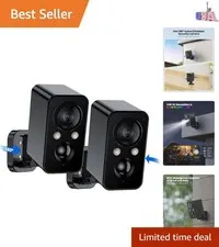 Wireless Outdoor Cameras with Motion Sensor & Night Vision: 2 Pack Essential