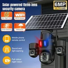 Solar Security Cameras Outdoor WiFi Night Vision Motion Detection Surveillance