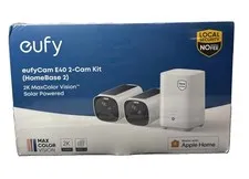 EUFY eufyCam E40 Wireless Solar Security 2 Camera System 2K MaxColor Night Visio