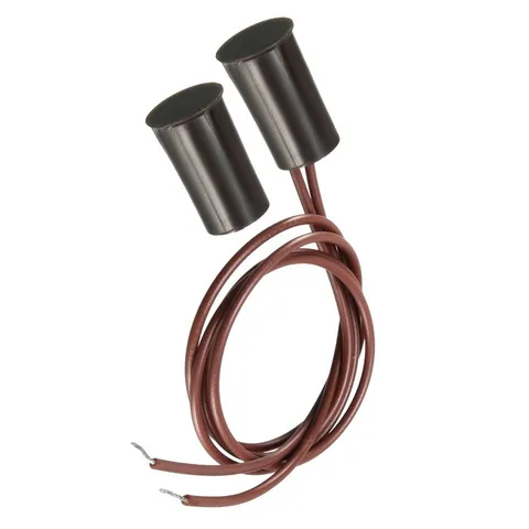 2PCS NC Recessed Wired Security Sensor Alarm RC-33 Magnetic Reed Switch Brown