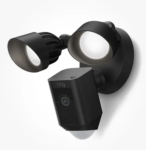 Ring Floodlight Cam Wired Plus Outdoor Full HD Surveillance Camera - Black New