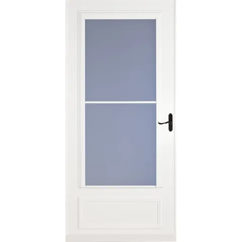 Larson 81 In. H X 32 In. W Vinyl/Wood White Mid-View Reversible Self-Storing Sto
