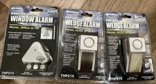 (2) Reliance Controls Portable Wedge Alarm THP215 & (1) Window Alarm THP213 -NEW