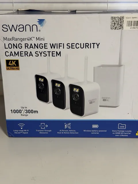 Swann MaxRanger4K Mini Wireless NVR Security System • 3-Pack 