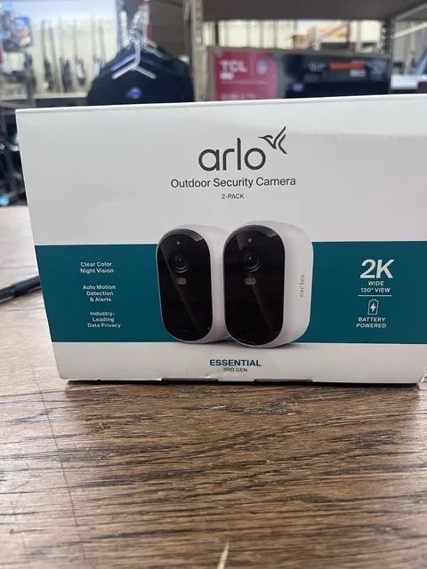 (2-Pack) Arlo Outdoor 2K Security Camera Essential 3rd Gen - Battery Powered