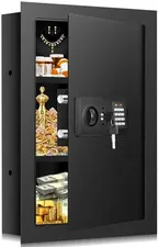 25.6" Tall Fireproof Hidden Wall Safe with Combination Lock