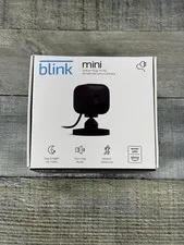 Blink Mini Camera Indoor Plug-in HD Smart Security Black Sealed
