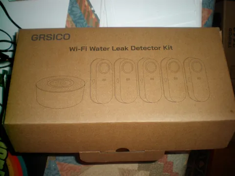 NEW IN BOX  GRSICO Wi-Fi Smart Water Leak Sensor Detector Kit  5 Pack