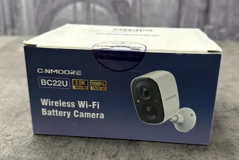 Cinmoore BC22U Wireless Wi-Fi Battery Camera 2.5K Ultra HD IP/Network White