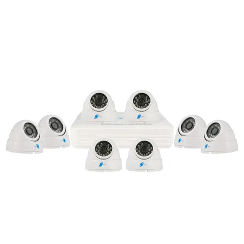 LineMak 8 Camera kit, 1/3.5" HDIS CMOS Sensor, 900TVL with 8Ch DVR H.264, D1/CIF